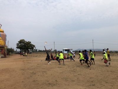 Frisbee game organised by our teams